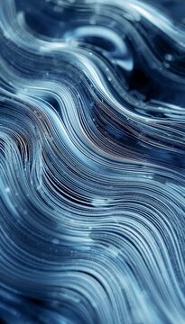 Internal order flows beneath an unchanged synthetic surface as invisible energy gradually travels across it.