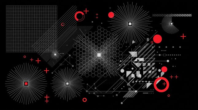 High-tech data flow concept for cybersecurity, AI, and digital transformation visuals