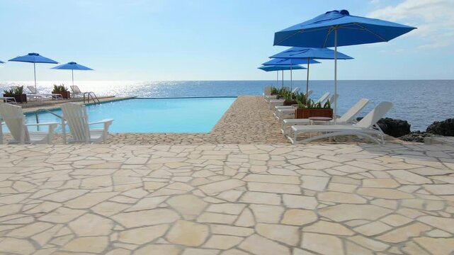 Infinity pool at Rockhouse Hotel, Jamaica