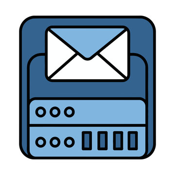 Mail Server Email Hosting Data Hardware Vector Illustration