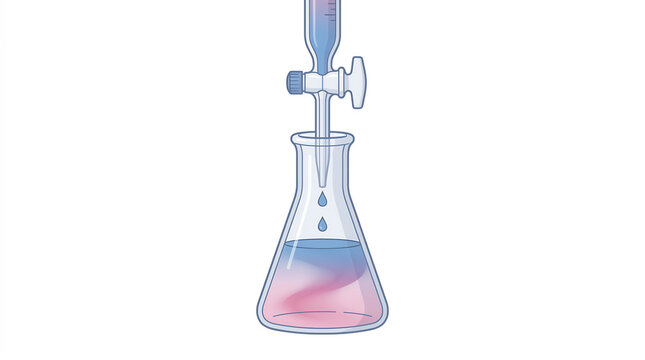burette dripping solution during acid base titration