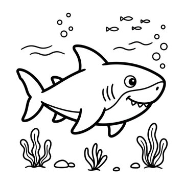 Black and white illustration of a playful dog with a ball 1.
