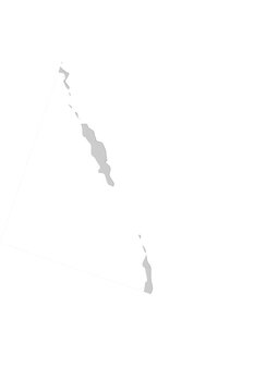 Simple grey map silhouette of the solomon islands archipelago