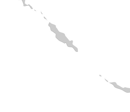 Simple gray map silhouette of the solomon islands archipelago