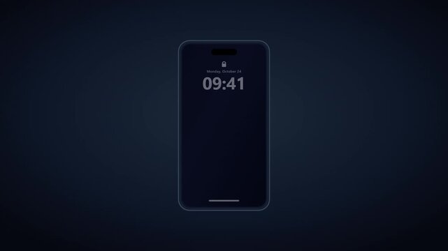 Clean mobile push notification motion graphics, 16:9 widescreen smartphone UI alert on studio background.