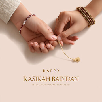 Beautiful Raksha Bandhan festival celebration featuring a loving brother and sister celebrating the sacred bond of siblings, with traditional rakhi, festive decorations, gifts, sweets, and a warm fami
