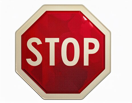 stop sign isolated on white background cut out