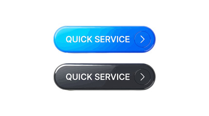Fototapeta premium Quick service vector button graphic featuring modern rounded shapes with gradient blue and dark grey colors
