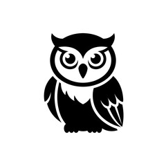 Obraz premium Black and white illustration of a smiling cartoon raccoon.