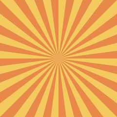 Fototapeta premium Retro sunburst ray background in yellow and orange