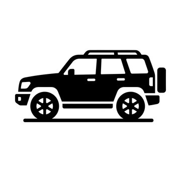Black and white illustration of a vintage station wagon.