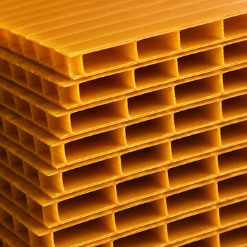 Twin Wall Polypropylene Sheet Stack Cross Section Texture Background