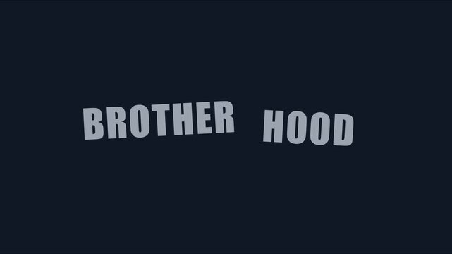 Brotherhood typography motion minimalist animated text title sequence for cinematic projects and social media animation 4k
