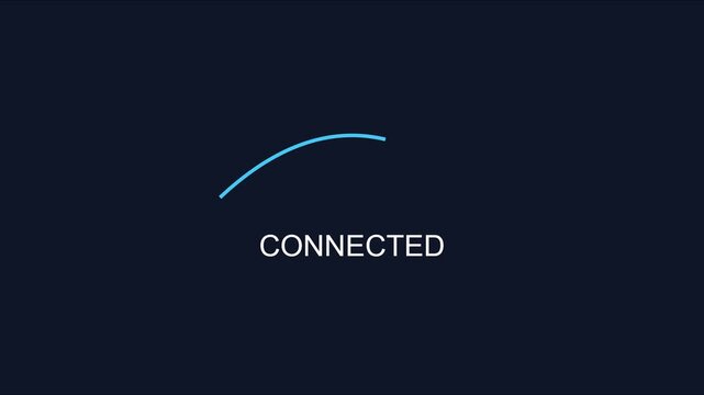 Connected digital network animation with glowing arc line and minimalist typography 4k connection technology