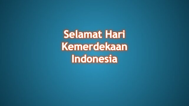 Selamat hari kemerdekaan indonesia text animation celebrating the national independence day event