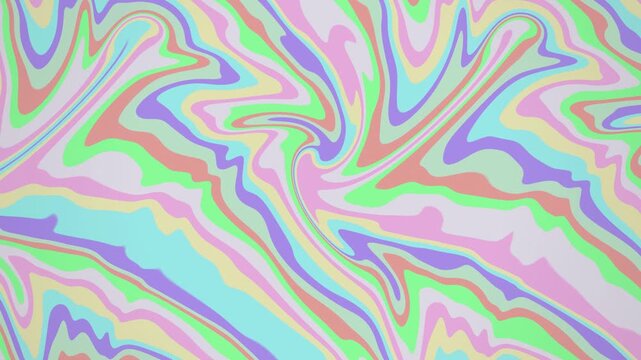 Pastel liquid marble patterns swirl in a seamless loop