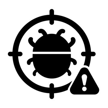 malware detection glyph icon