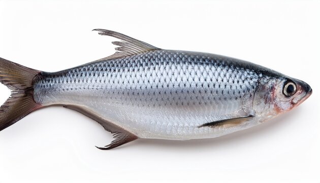 Konoshiro Dotted Gizzard Shad Raw Fish Isolated On White Background