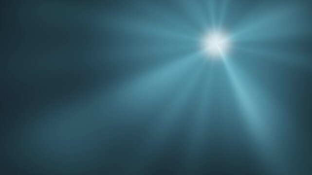 Volumetric light rays radiating god ray beams abstract dark background seamless loop in rich blue tones