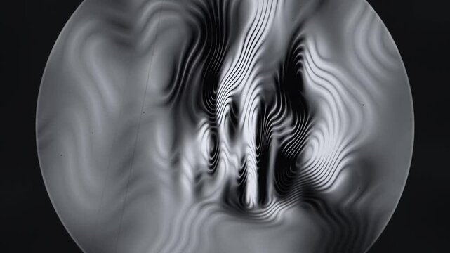 Knife Edge Schlieren Imaging of Invisible Rising Heat Plumes, Monochrome Seamless Loop in calm graphite tones
