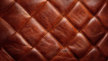 Fototapeta premium Premium Brown Leather Texture Background High Quality Cognac Faux Leather Surface For Luxury Design And Upholstery