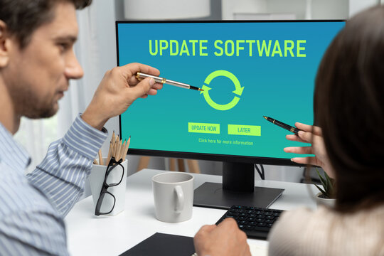Software update on computer for brisk version of device software upgrade