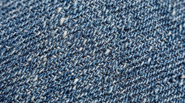 Close-up textured abstract of blue denim fabric
