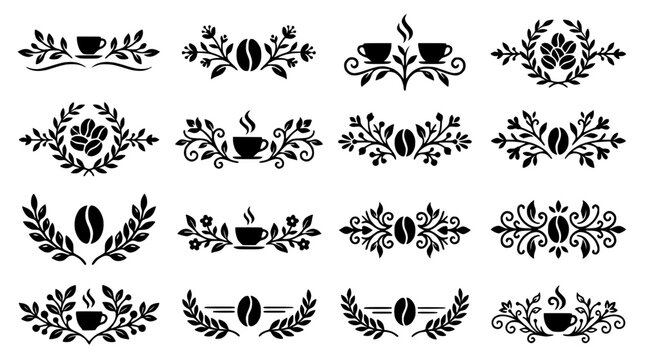 Coffee Break Ornaments: Decorative Flourishes with Cups & Beans