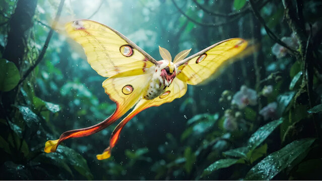 beautiful Comet Moth (Argema mittrei)