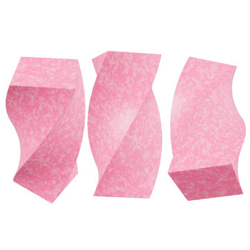 pink striped socks isolated
