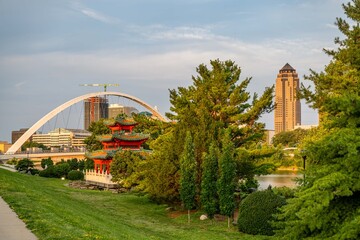 Fototapeta premium Des Moines, Iowa Asian Garden