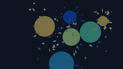 Solar system planets and moons orbiting in space © anisul