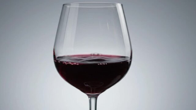 Red wine pouring into a wine-glass transparent. Elegant beverage service in a studio setting.
