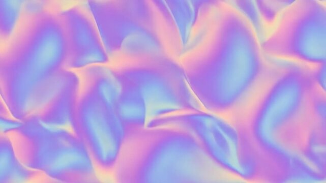 Abstract undulating surface with a blend of pastel colors including light blue pink and purple hues