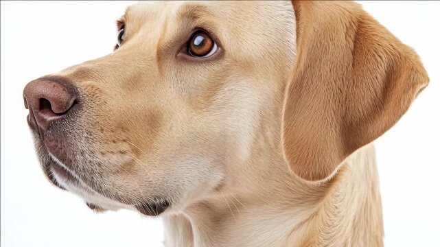 A detailed view of the floppy ear of a dog.