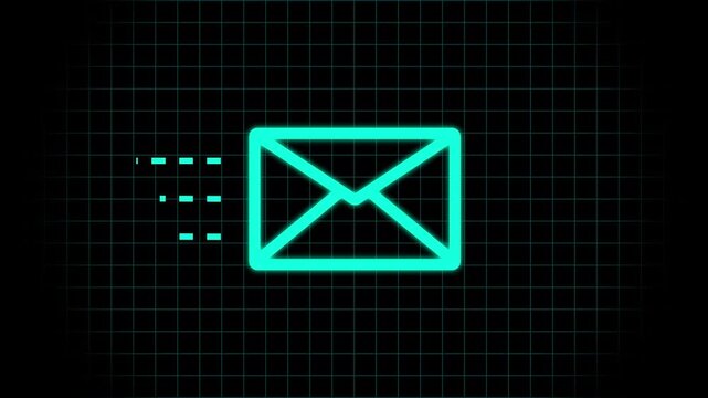 Mail email message sending envelope icon animation.message icon animation. white color message box icon message animation Mail email message sending envelope icon animation.4k