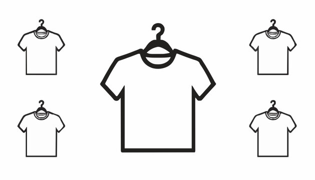 T-Shirt Icon Collection with Hangers
