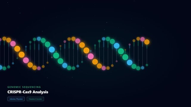 DNA Sequence Animation with Genetic Data and Molecular Biology Visualization