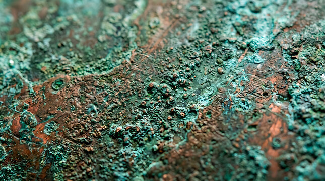 Patinated copper texture abstract background for industrial metal aged and weathered designs.