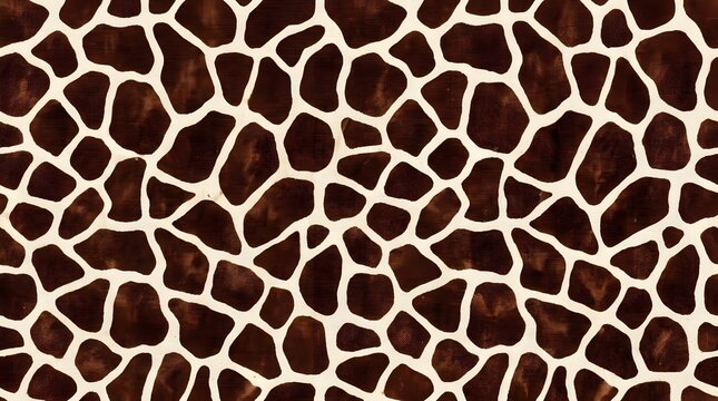 close up of dark brown and cream giraffe pattern texture with abstract organic shapes