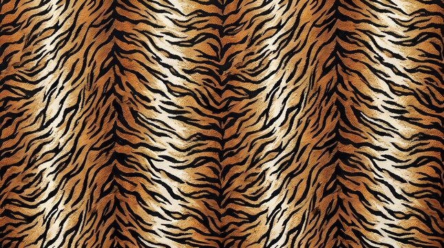 close up view of detailed orange black tiger fur pattern with white highlights and natural stripes texture