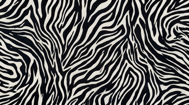 black and white zebra print pattern abstract wavy stripes seamless background