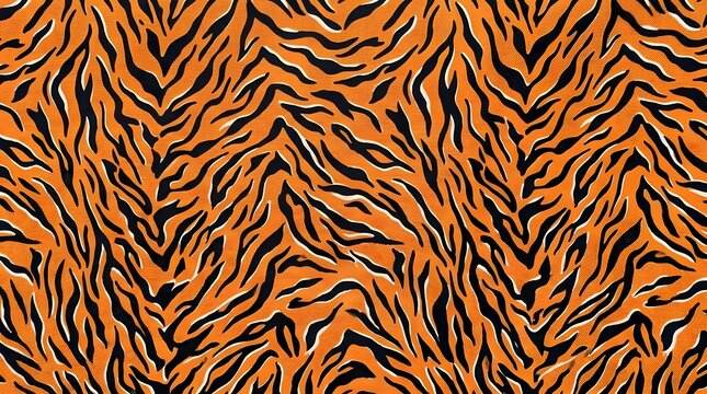 orange black tiger stripe pattern seamless animal print texture background design