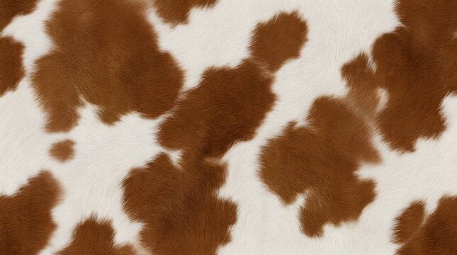 brown and white cowhide pattern close up texture natural animal fur surface