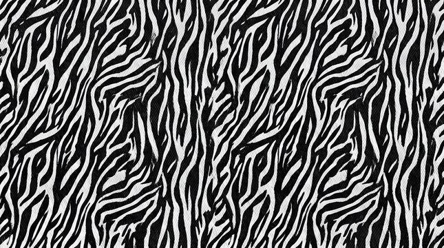 black and white abstract zebra pattern seamless texture animal print design background