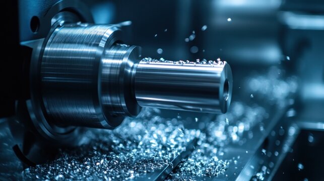 Metalworking process in an industrial machine