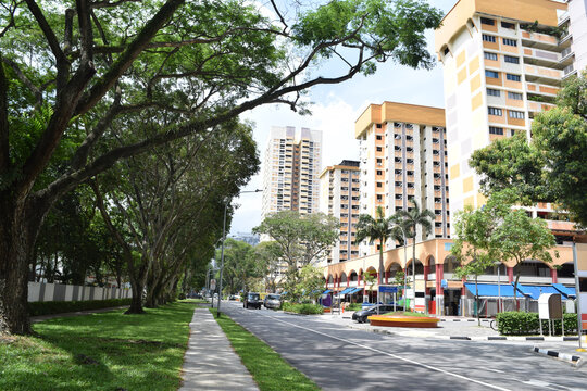 Residential district in Kallang, Singapore