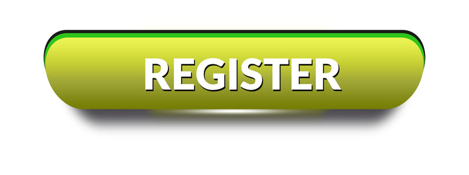 Modern Green Gradient Register Button Isolated on Transparent Background PNG