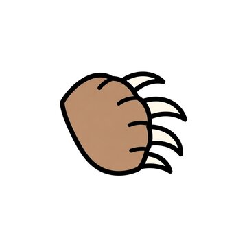 Bear claw vector illustration with sharp talons