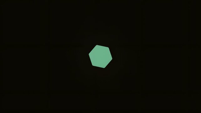 Abstract geometric background with glowing hexagon shapes in a tunnel effect